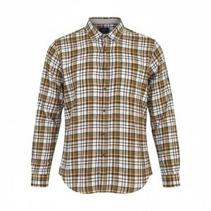 Marmot Flannel Shirt  Men's XL Plaid Brown Yellow Red Outdoor Hiking Ultra Soft